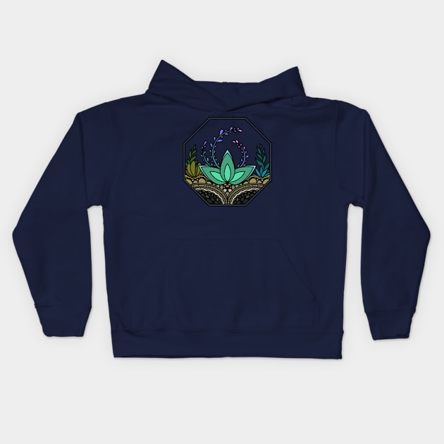 Succulent terrarium Kids Hoodie by maryallen138